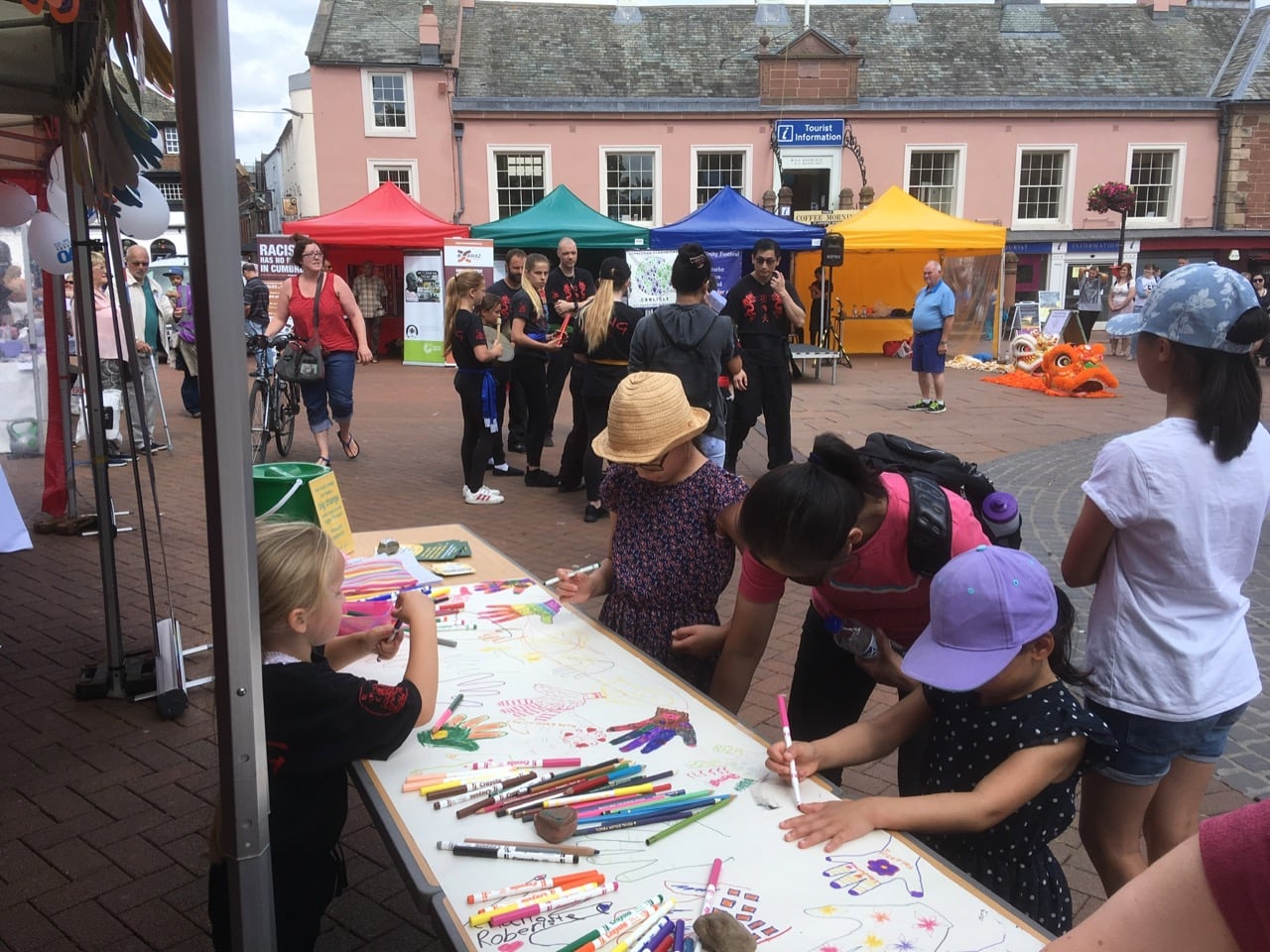 Drawing session in Carlisle city centre